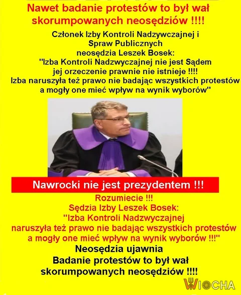 Badanie protestów wyborczych to był wał neosędziów z Sądu Najwyższego !!!