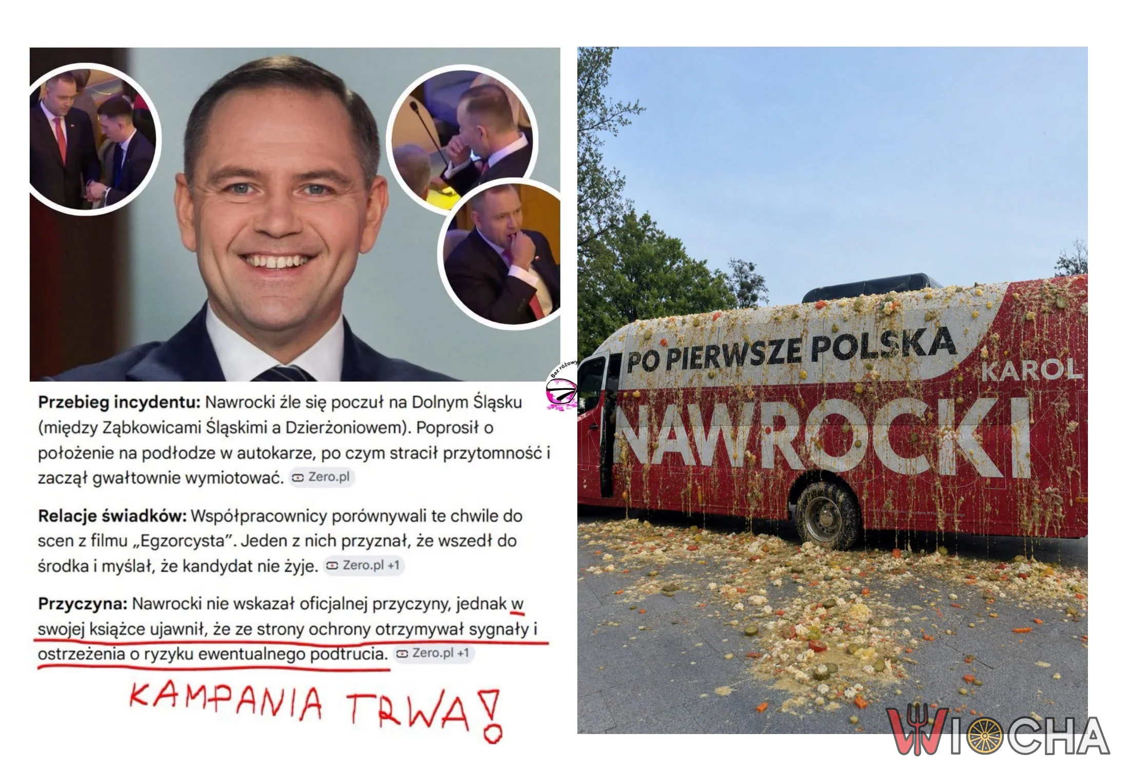 Karetki nie wezwano, bo przyczynę wszyscy znali z Nawrockim na czele!