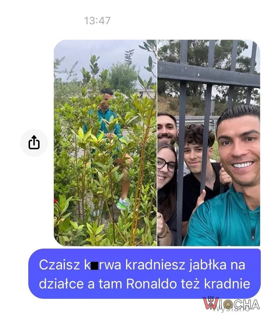 Kradniesz jabłka, a tu Ronaldo