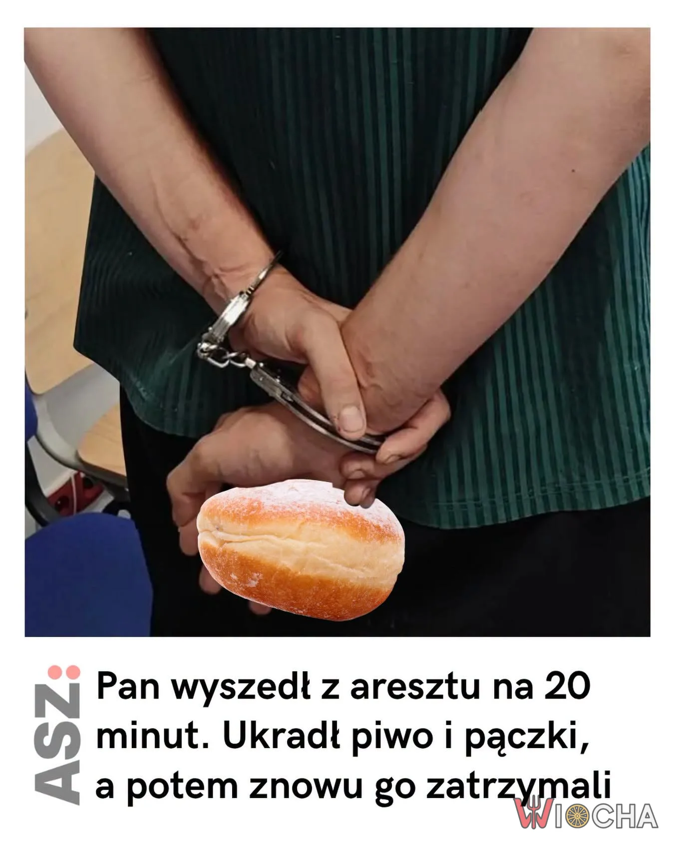Ukradł pączki i piwo, a potem znowu go zatrzymali
