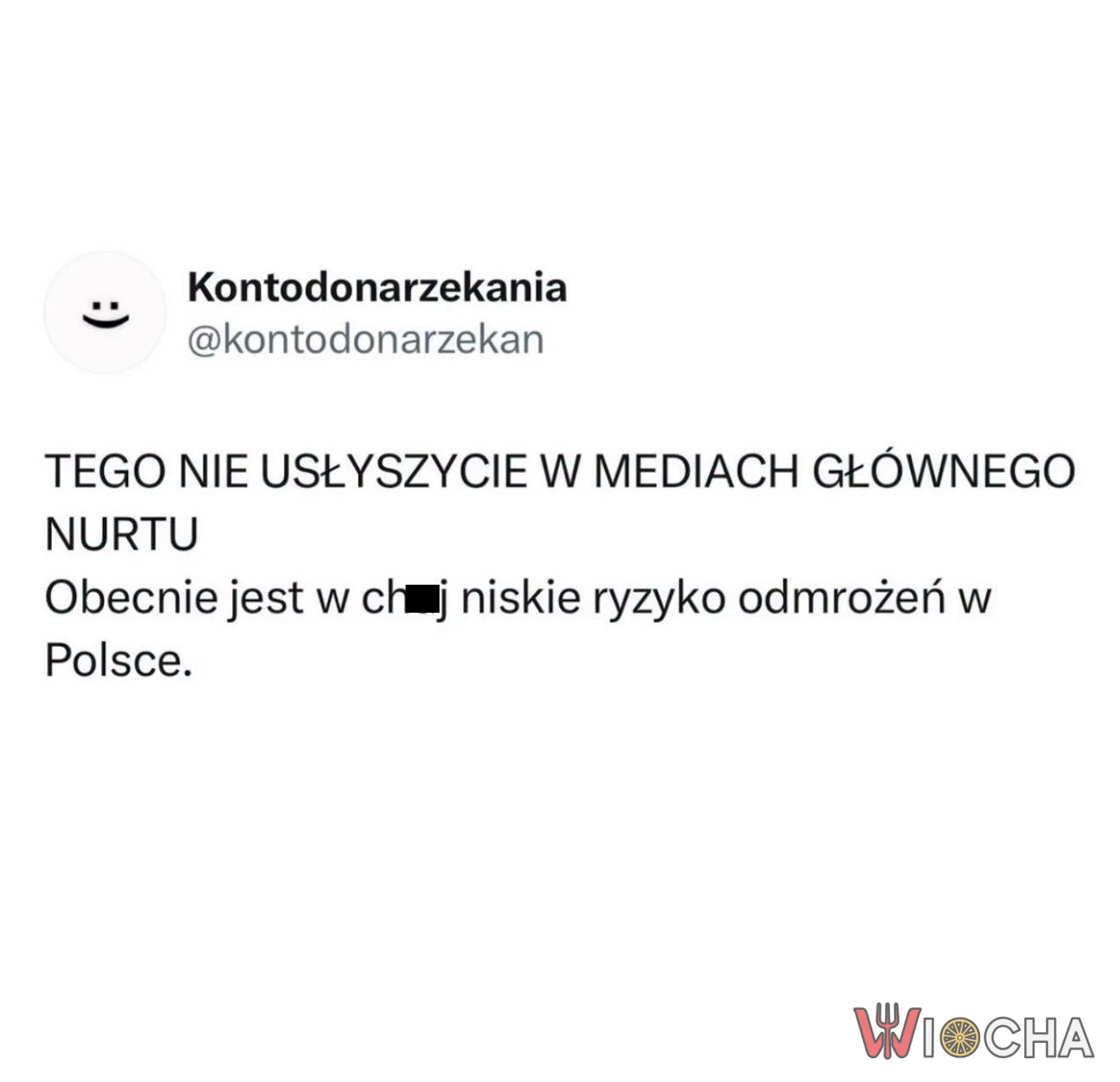 Nie będzie odmrożeń
