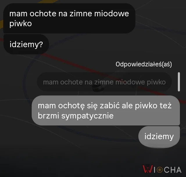 Na piwko też możemy iść