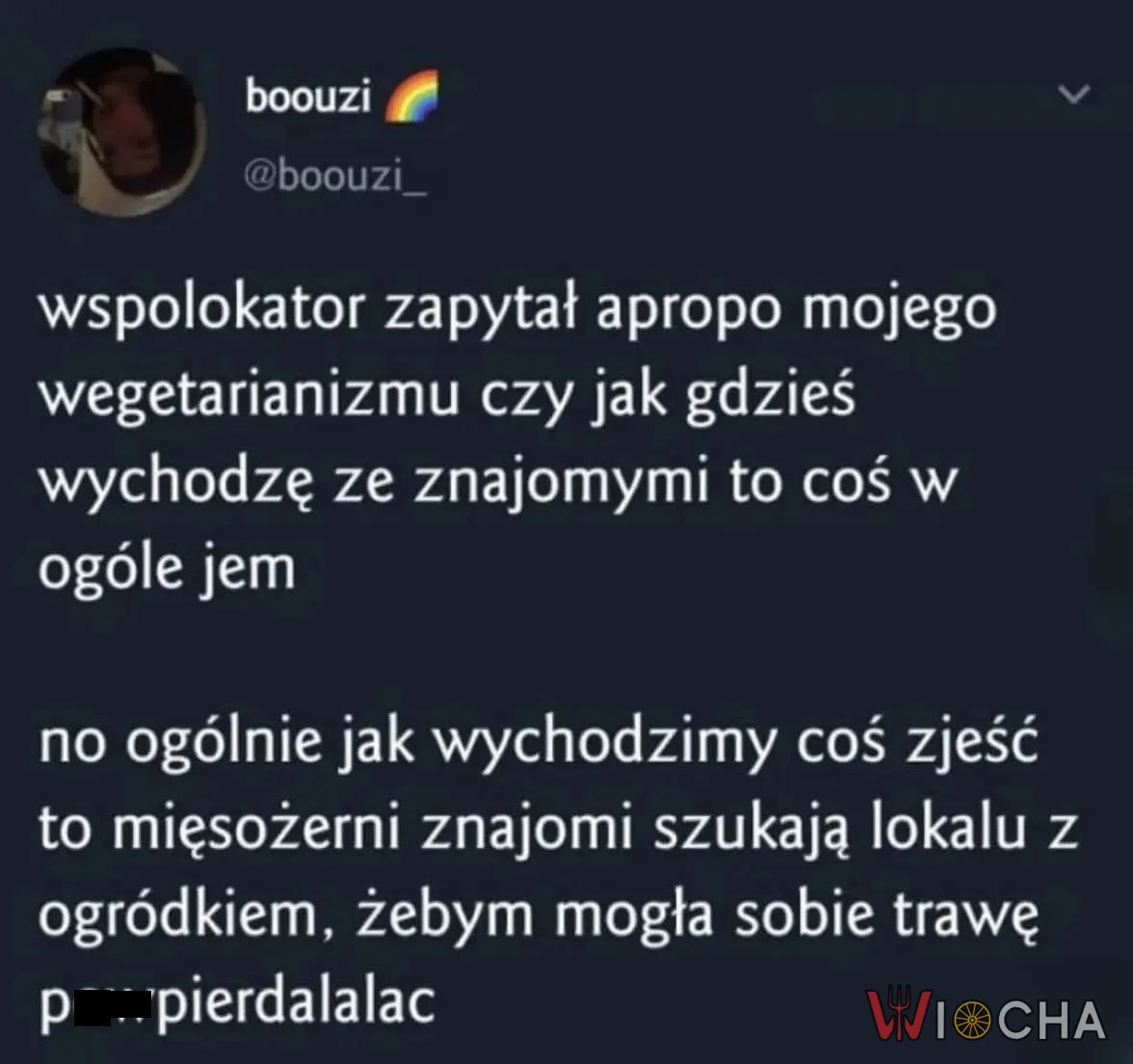 Ulubione danie wegetarianina - trawa