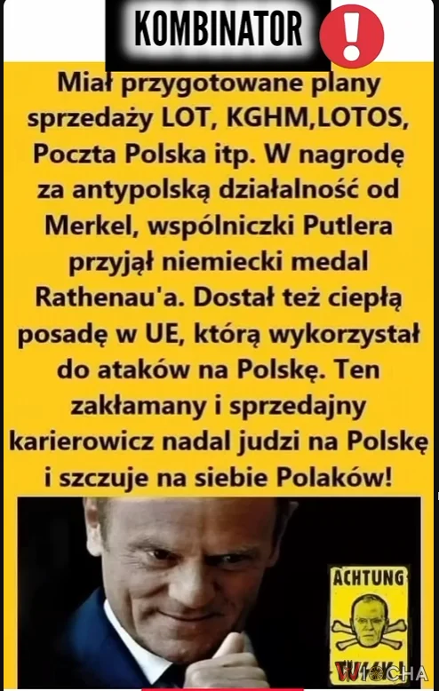 Tusk-Putin-Merkel łączy ich jeden cel