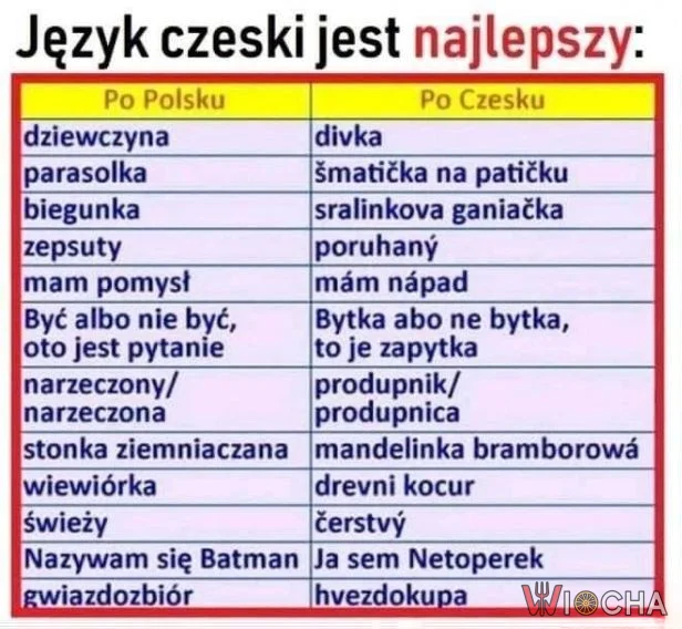 Język czeski zawsze bawi
