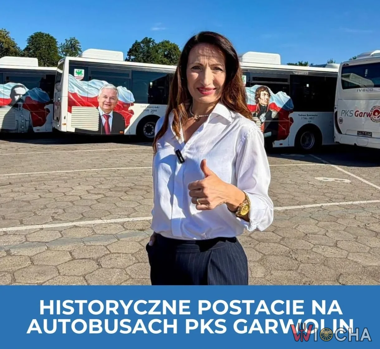 Historyczna postać na autobusie