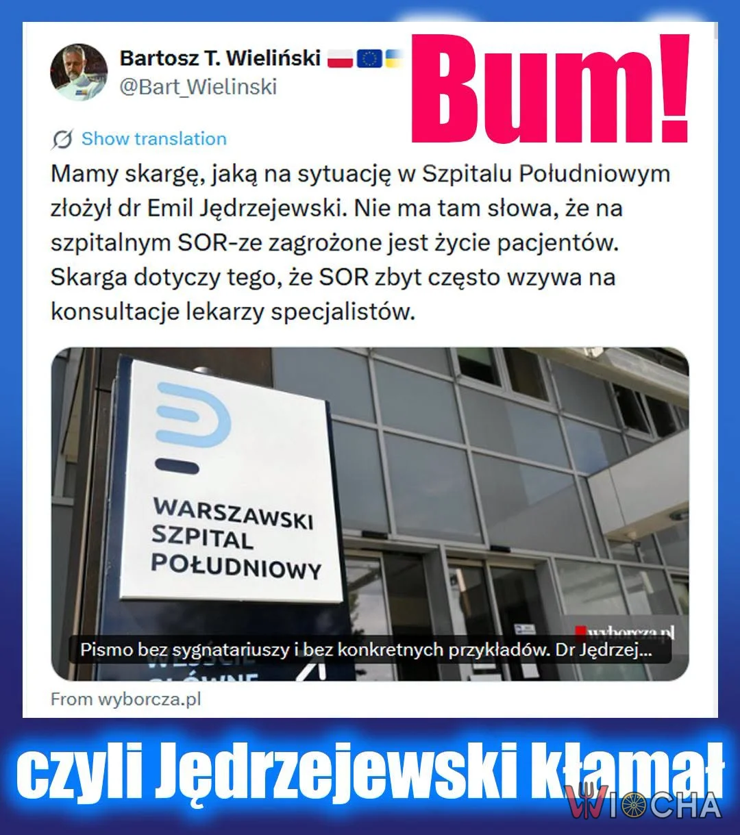 Bo przecież do zawałowca na konsultacje wzywa się hydraulika.