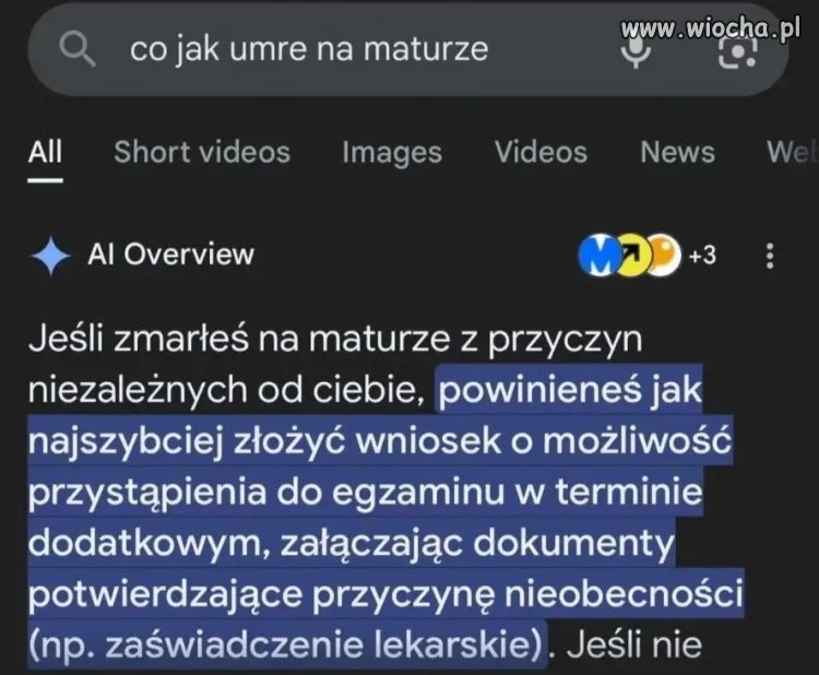Jeśli umrzesz na maturze