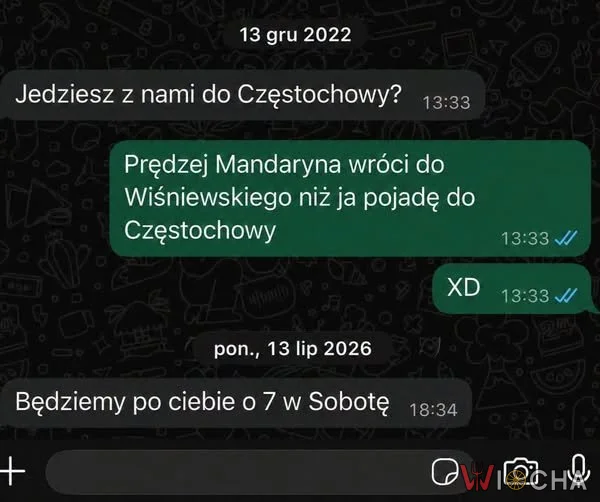 Będziemy po ciebie o 7