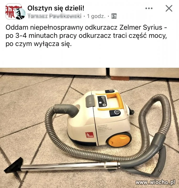 Mówi się odkurzacz z niepełnosprawnością