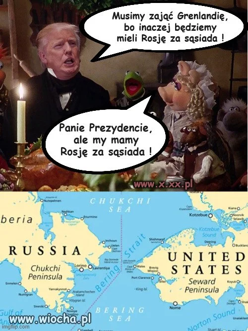 Pomarańczowy zapomniał, że Rosję od Alaski