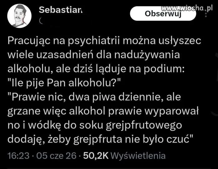 W naszym kraju niemal każdy powód 