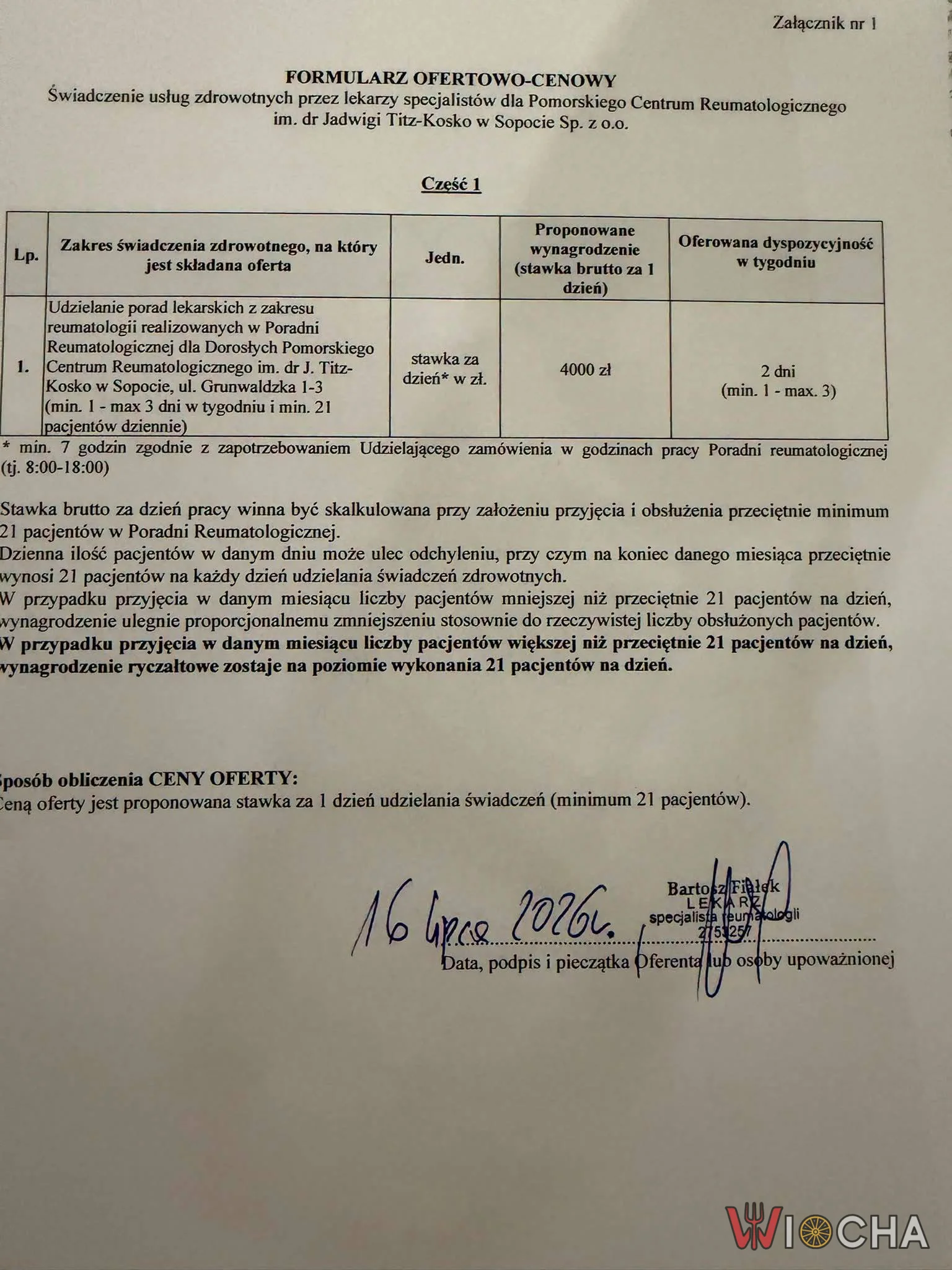 Chciał 4 tys. zł za dzień. Publiczna poradnia odmówiła, Bartosz Fiałek wybiera prywatę
