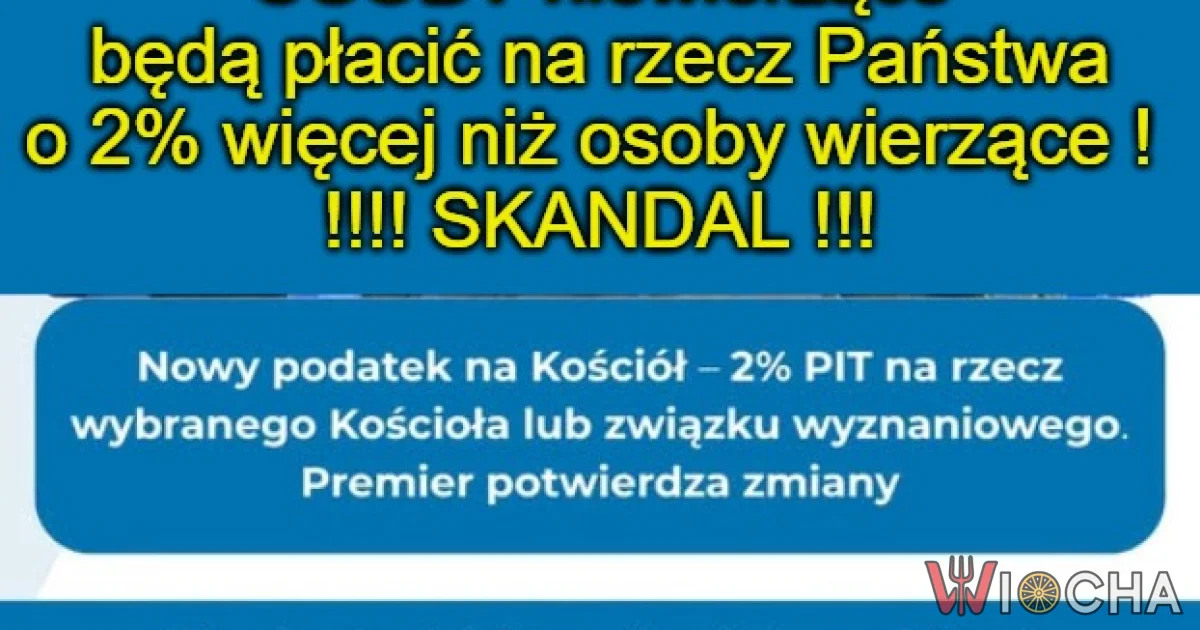 Jawna dyskryminacja niewierzących !
