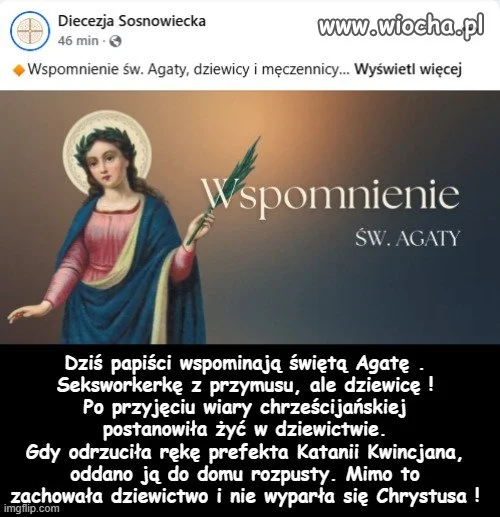 Dziś dzień świętej Agaty.