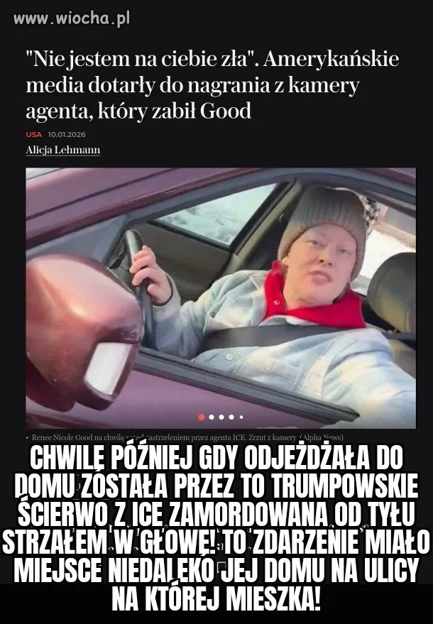 Ujawniono dane z kamery mordercy z ICE