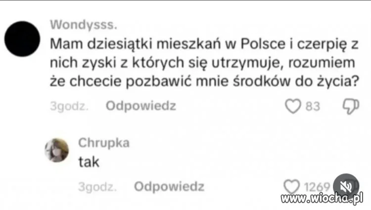 Chcecie mnie pozbawić środków do życia