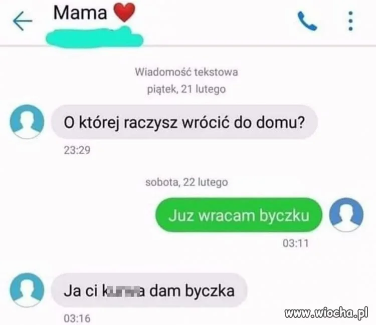 Mama chyba jest zła