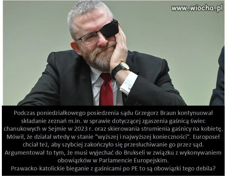 Chciał wyjść wcześniej z sali sądowej.