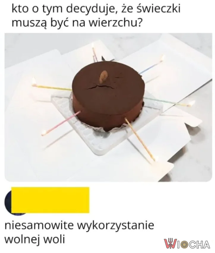 Świeczki na wierzchu?
