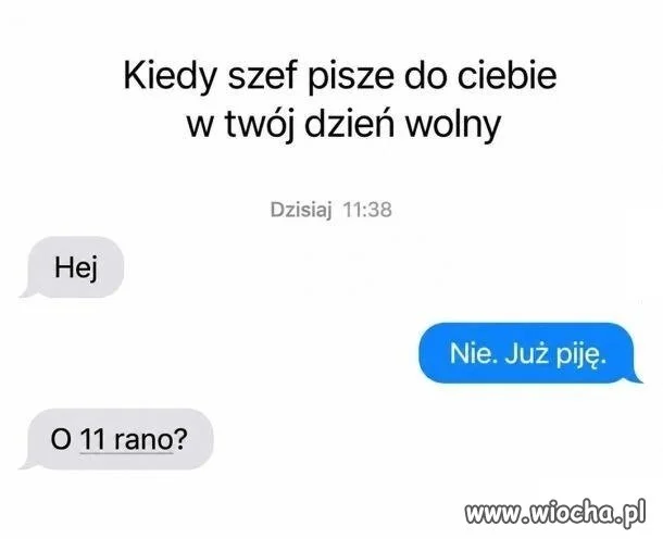 Tak, o 11 rano