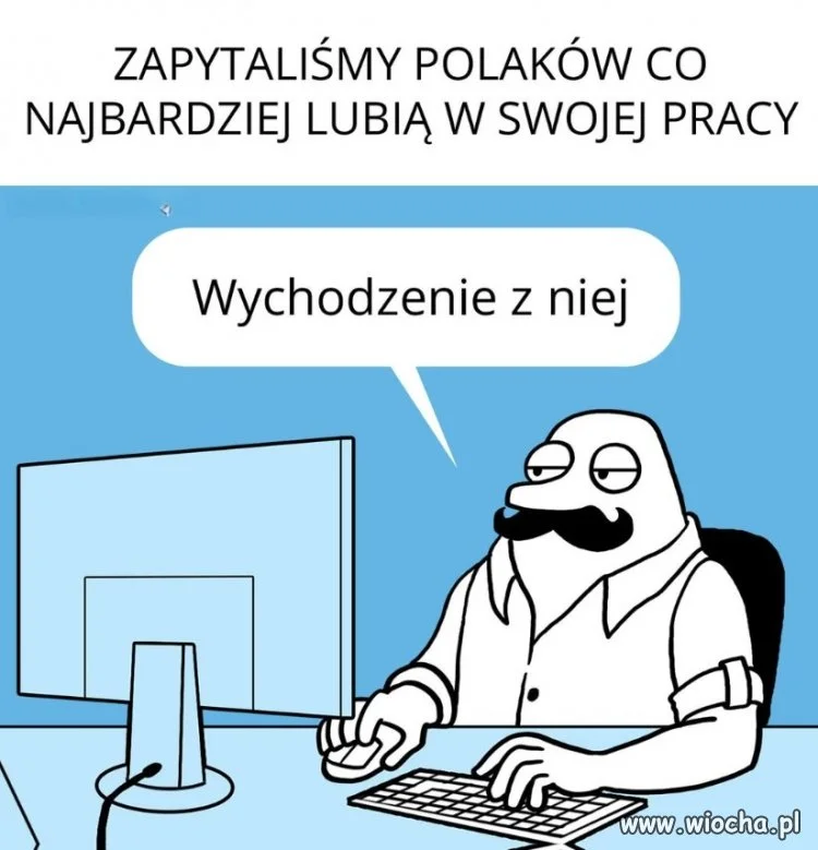 Ulubiona czynność Polaków w pracy