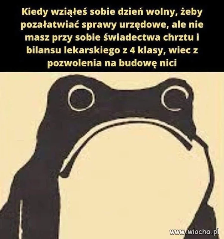 No i muszę wziąć kolejny dzień wolny