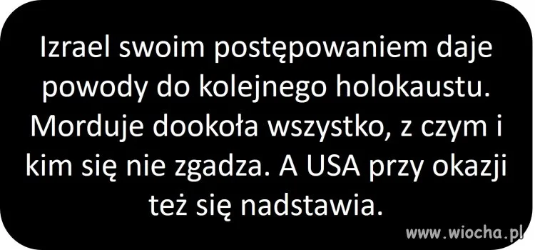 Tak oceniając działania Izraela samo się narzuca