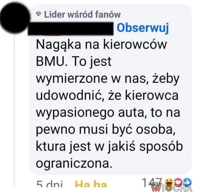 Nagąka na kierowców BMU