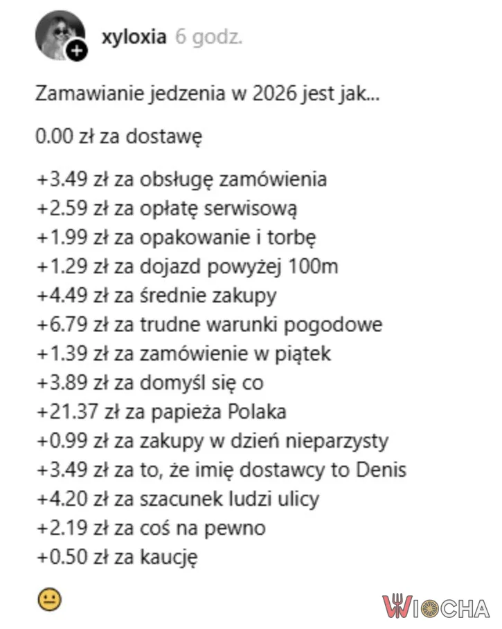 Zamówienie jedzenia jest prawie niemożliwe