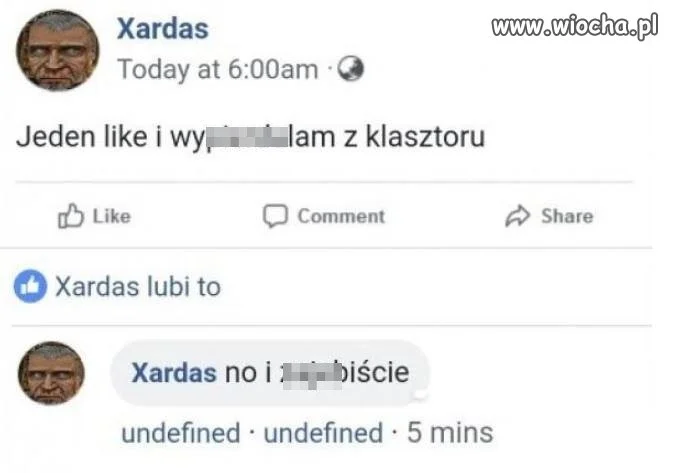 Ten Pan chyba bardzo nie chce być w klasztorze