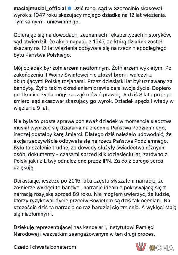 Rehabilitacja po latach