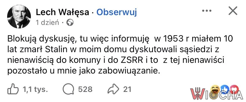 Lech Wałęsa na mediach społecznościowych to coś niesamowitego