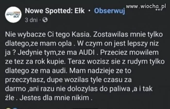 I tak oto biedny opel 