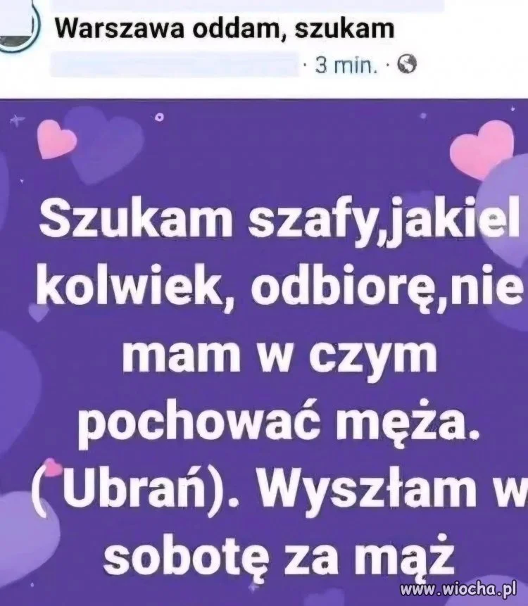 Nie mam w czym pochować męża