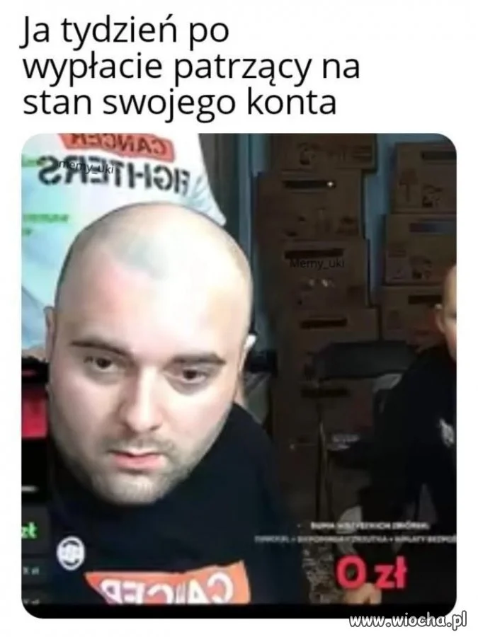 Ja w dzień wypłaty patrzący na swoją wypłatę