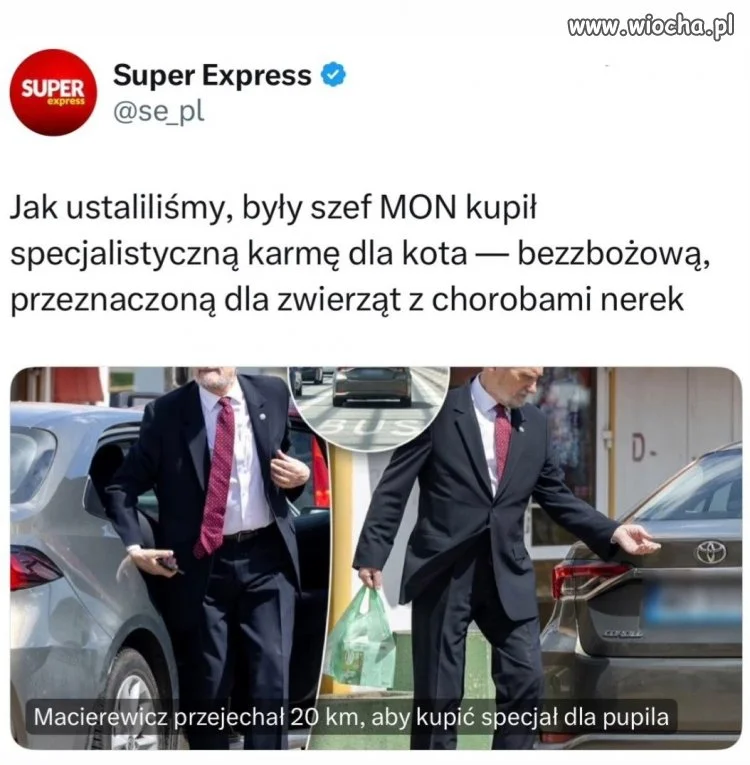 Macierewicz przejechał 20 km