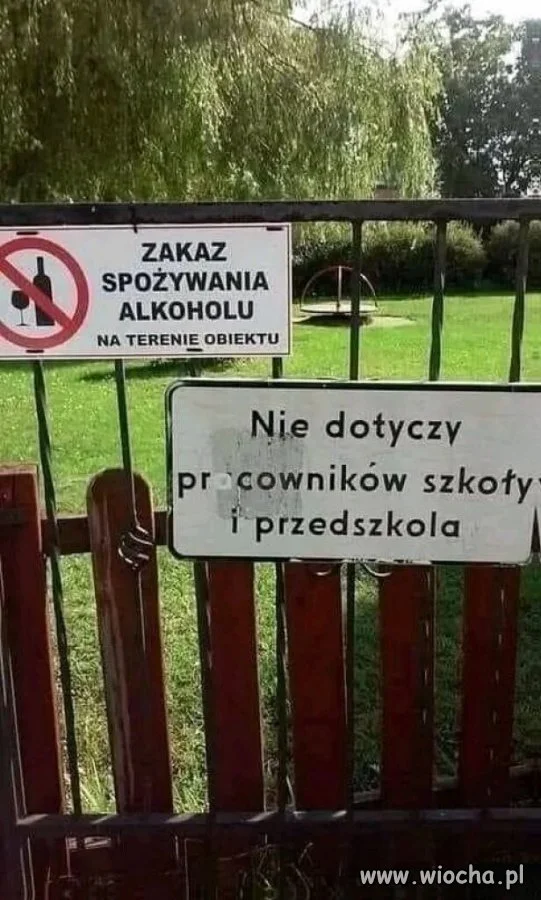 Zakaz spożywania alkoholu