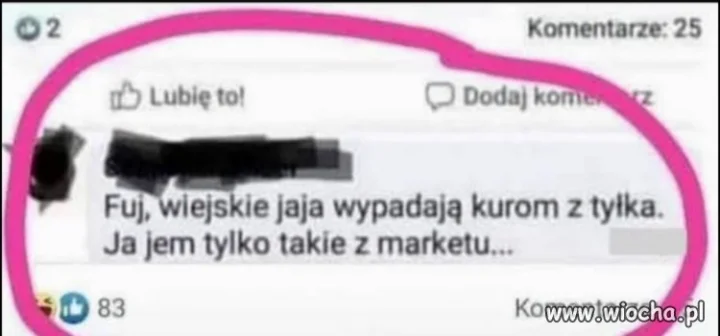 Fuj, jaja wypadają kurom z tyłków