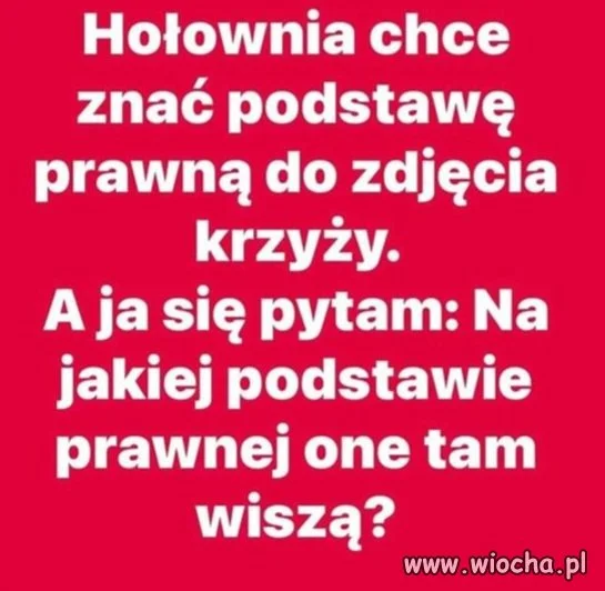 Katolik chce przepisów do zdjęcia krzyży 
