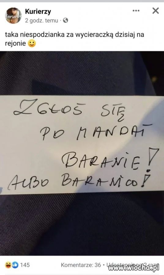 Ktoś się zdenerwował, ale