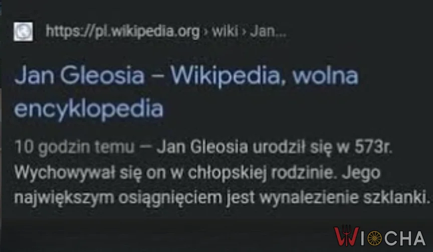Największe osiągnięcie: wynalezienie szklanki