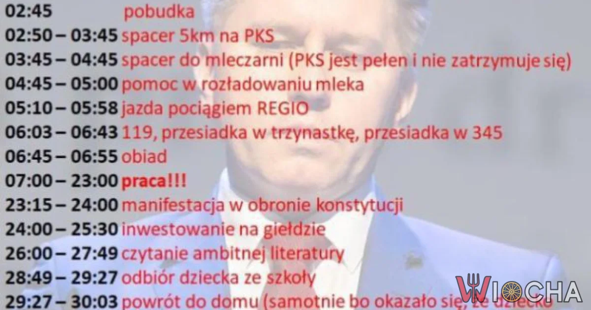 Plan dnia Polaka