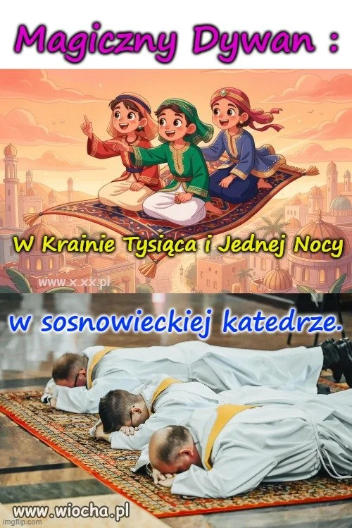 Jakby nie kombinowali -  dywan lata tylko w bajkach.