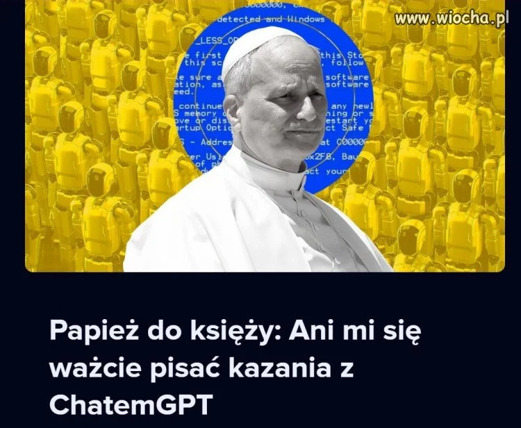Nawet papież jest nowoczesny