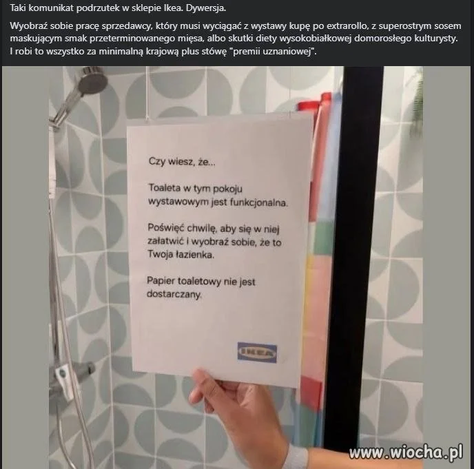 Taki komunikat w sklepie Ikea. Dywersja? ;)