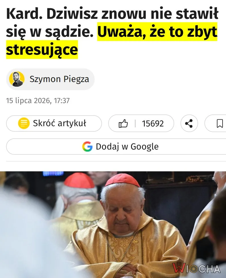 To dla niego zbyt stresujące