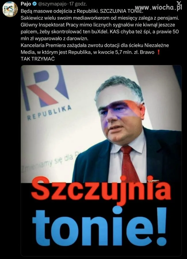Szczujnia tonie