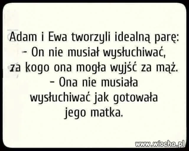 Czy w raju były teściowe?