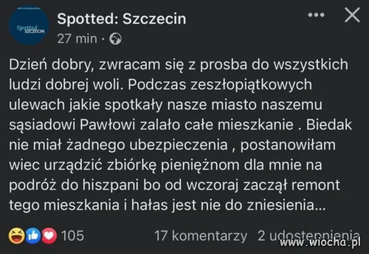 Naszemu sąsiadowi zalało całe mieszkanie